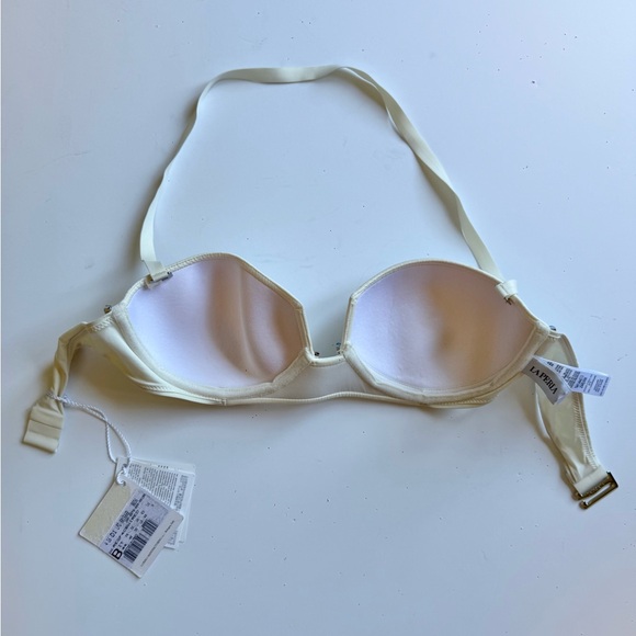 La Perla Cream Underwire Halter Bra or Swim Top 36B - Picture 4 of 6